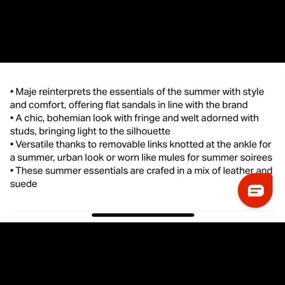 Maje Fun Leather Sandal Women's Red - Picture 11 of 11